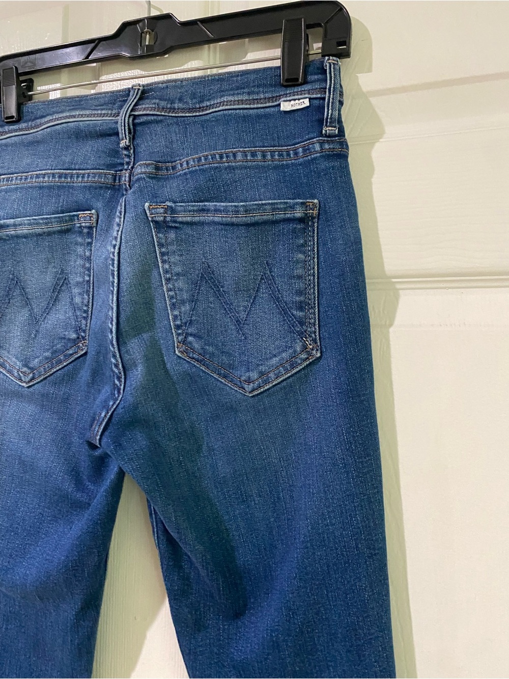 Mother The Cruiser Sneak Fray Jeans Hike Hike Baby Size 27 Flare Preppy 70s - Picture 12 of 16
